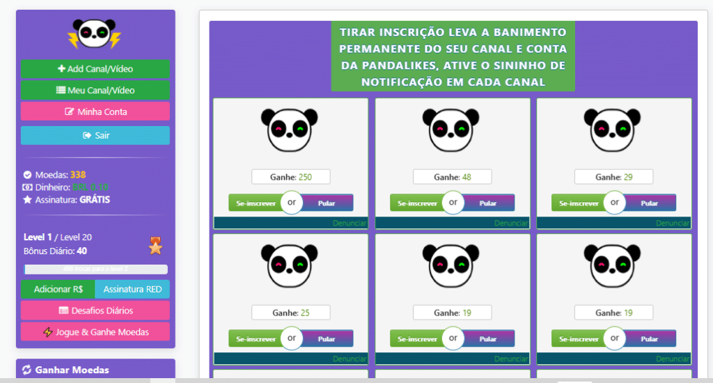 pandalikes como funciona