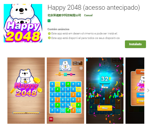 app happy 2048 prova de pagamento