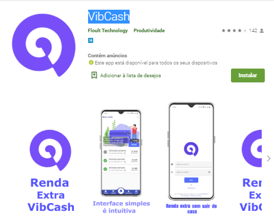 vibcash app para ganhar dinheiro