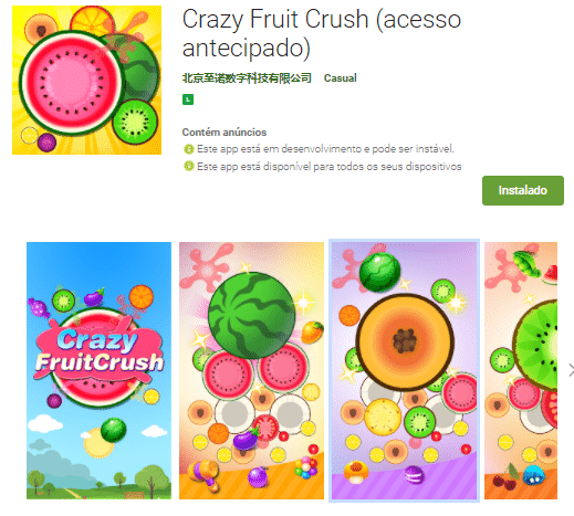 crazy fruit crush app para ganhar dinheiro