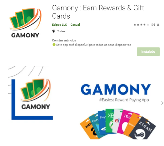 gamony app para ganhar dinheiro