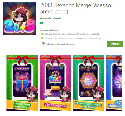 2048 hexagon merge app para ganhar dinheiro