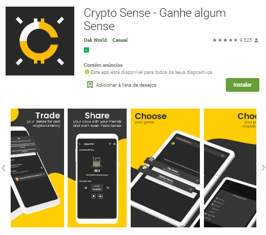 app para ganhar dinheiro e criptomoedas crypto sense