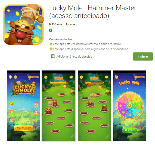 luck mole app para ganhar dinheiro
