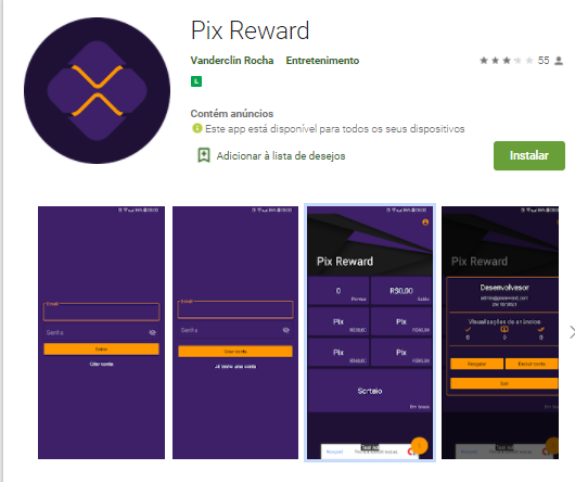 pix reward app para ganhar dinheiro