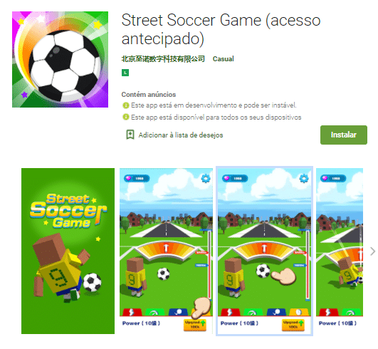 street soccer game app para ganhar dinheiro online