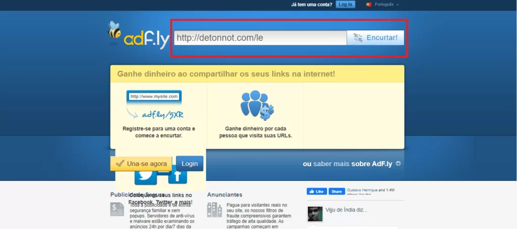 adf.ly encurtador de link