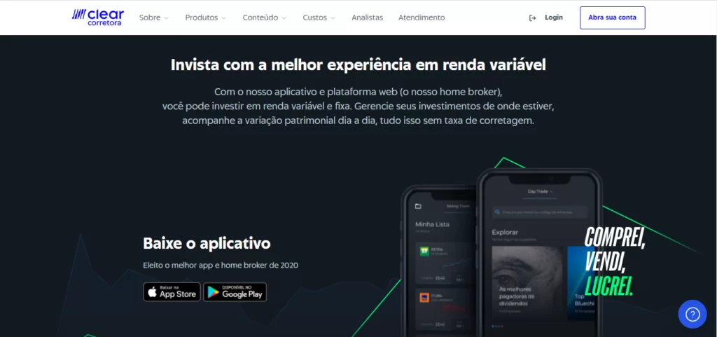 clear corretora app