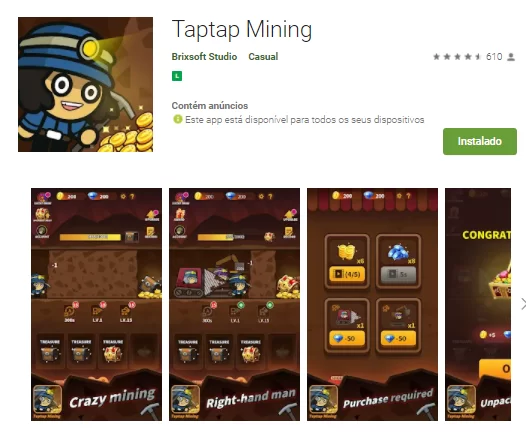 taptap mining app para ganhar dinheiro